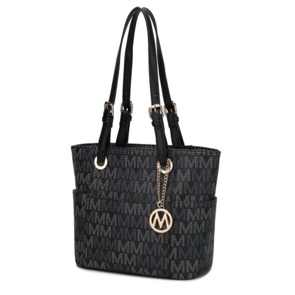 Cavalli Tote Black With Luxurious Gold-Tone Hardware. Mkf Collection Nwt